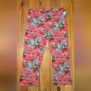 Tropical Print Red Cherokee Brand New With Tags Cover Up Lounge Size Large